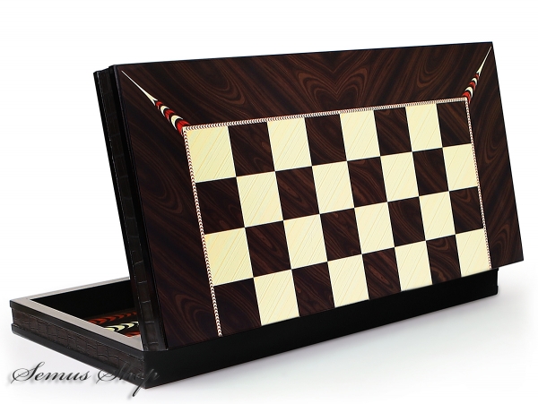 Luxus Backgammon Tavla Elegance XXL Gesellschaftspiele Familienspiel 50 x 50 cm
