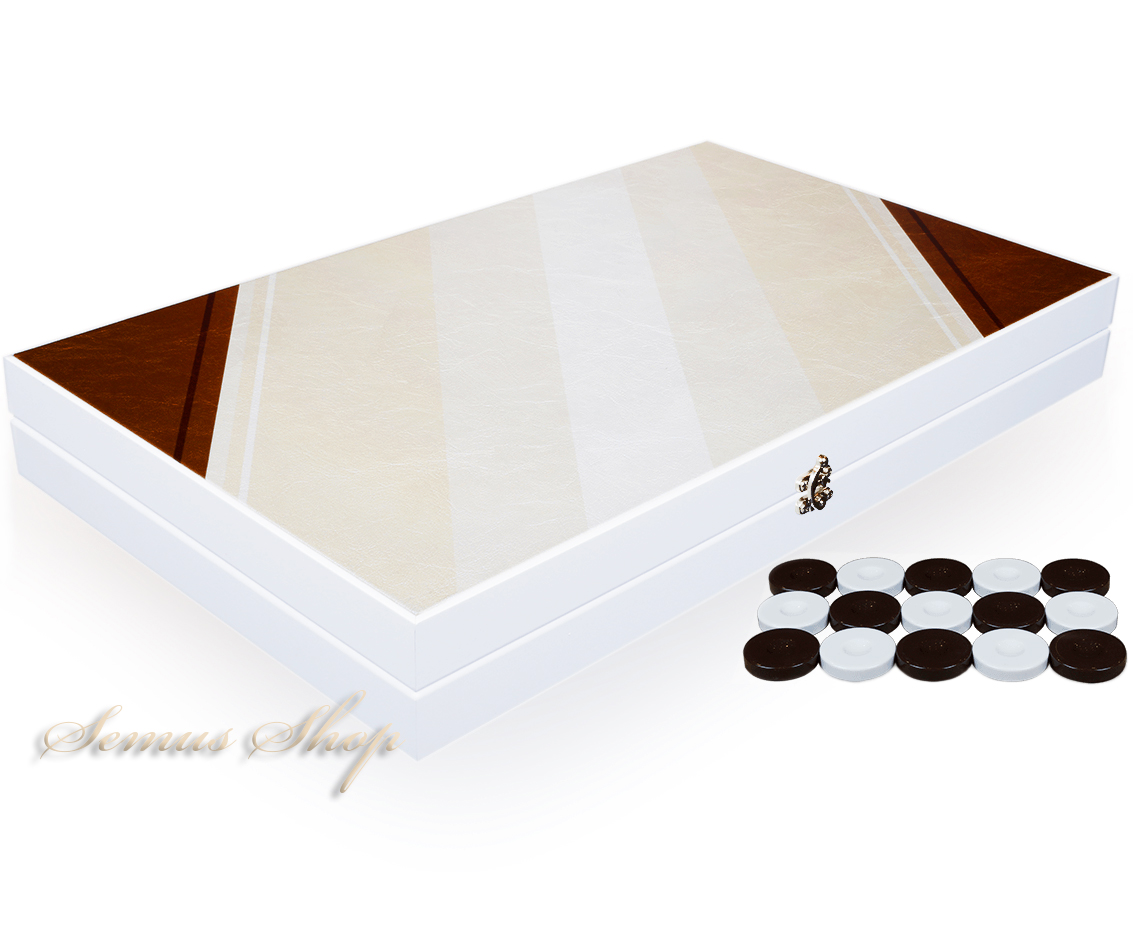 B-Ware Orientales backgammon tavla XL marquetería look Ottoman 40,5x38 cm 