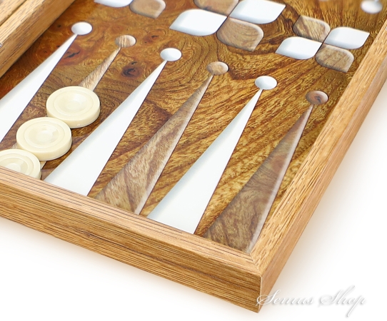 Luxus 3D Wood Backgammon Tavla XXL