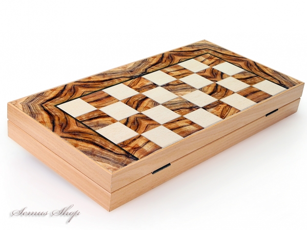 Luxus Backgammon Tavla Dama XXL Gesellschaftsspiel Familienspiel Oliven